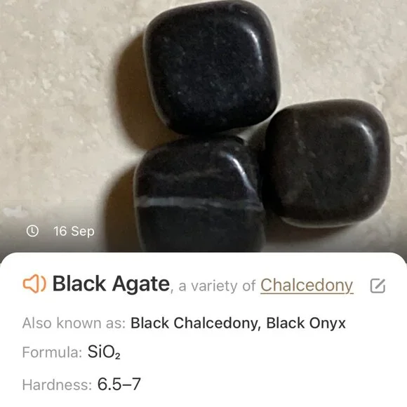 Genuine Black Agate Short Necklace, Gemstone Cube & Cute Slim Cat Pendant - Picture 11 of 12